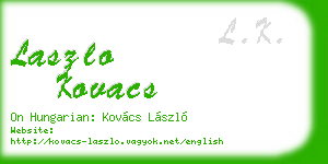 laszlo kovacs business card